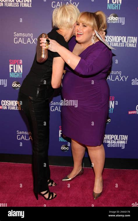 Cosmopolitan Editor In Chief Joanna Coles And Rebel Wilson Attend The