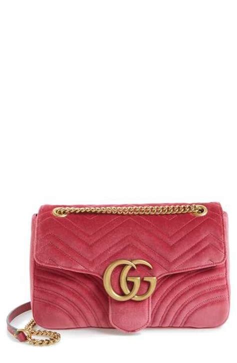Gucci Medium Gg Marmont 20 Matelassé Velvet Shoulder Bag Purple Bags