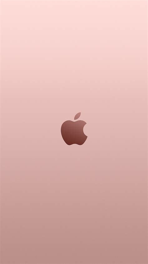Iphone Wallpaper Au11 Apple Pink Rose Gold Minimal Illustration Art