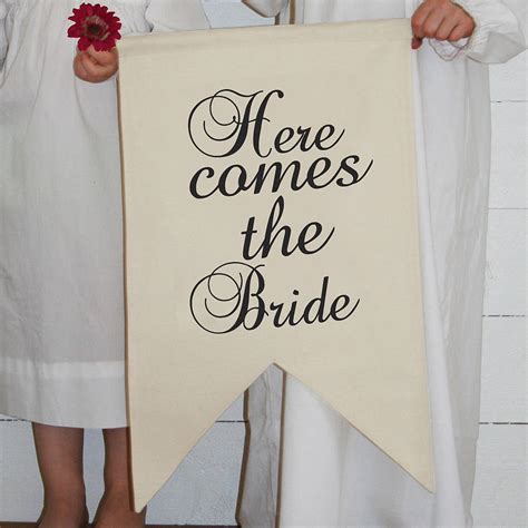 Here Comes The Bride Wedding Banner By Minnas Room
