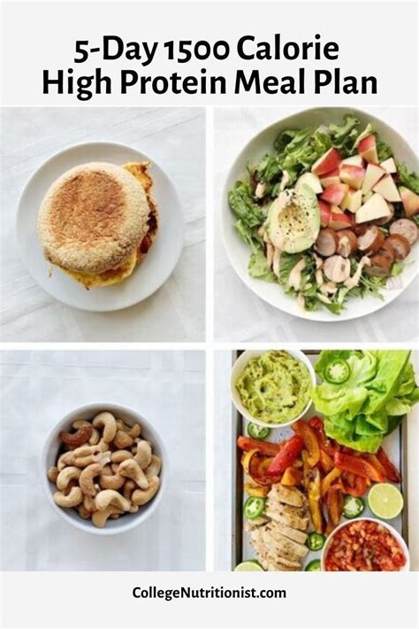 5 Day 1500 Calorie Meal Plan Low Carb And High Protein — The College
