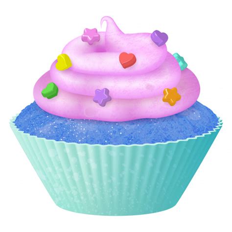 Cupcake Réaliste De Vecteur, Muffins à La Crème | Vecteur Premium