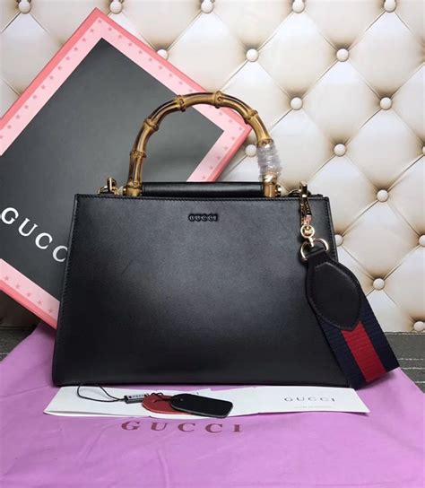 Gucci Nymphaea Leather Top Handle Bag Black See More Gucci Purses At