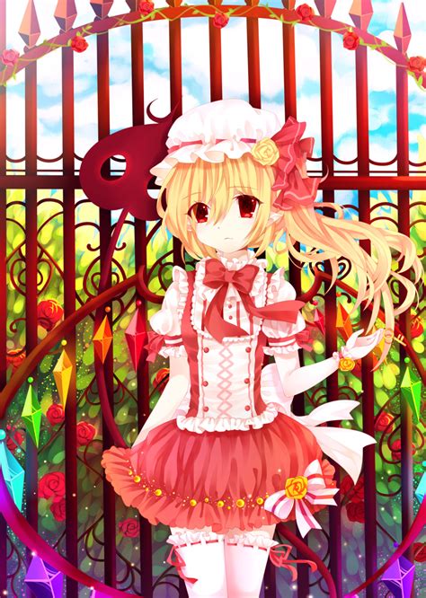 Safebooru 1girl Absurdres Adapted Costume Arm Up Blonde Hair Blue Sky Blurry Bow Clouds Depth