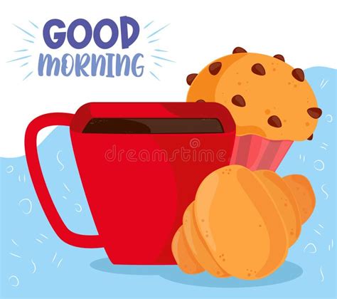 Good Morning Greeting Card Stock Vector Illustration Of Type 231545439