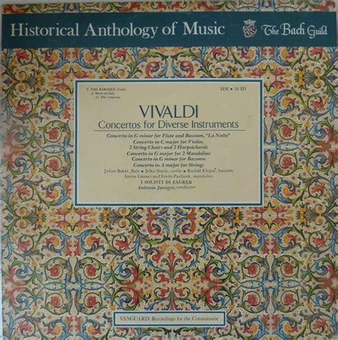 vivaldi i solisti di zagreb antonio janigro concertos for diverse instruments 1973