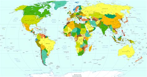 2022 World Map Zoom Image Ideas World Map With Major Countries