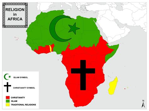 Religion Map Of Africa Continent Mapuniversal