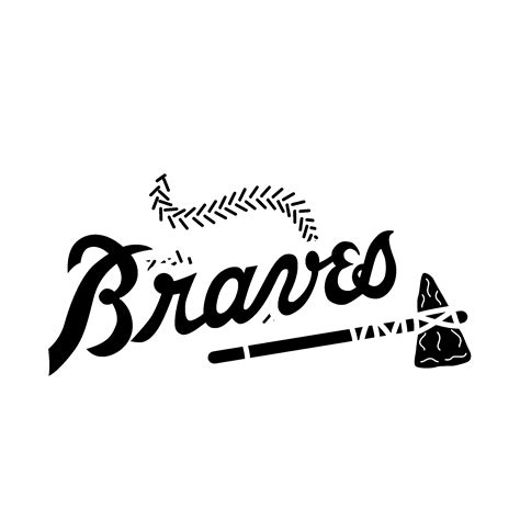 Logo Black And White Brand Atlanta Braves Atlanta Braves Png Download