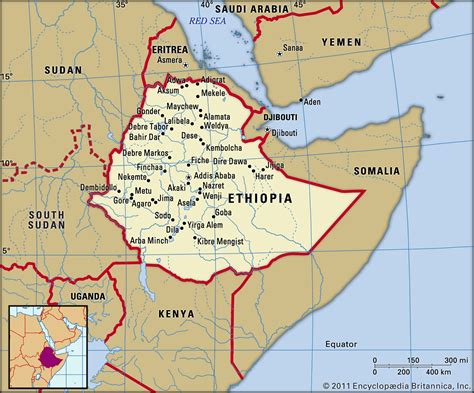 Ethiopia-map-boundaries-cities-locator - Prime Uganda Safaris & Tours