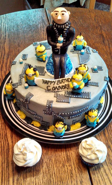 Just make sure you have enough cake layers. Despicable Me, Minion cake! All edible, buttercream with ...