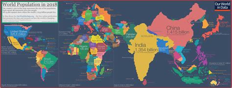 This Fascinating World Map was Drawn Based on Country Populations