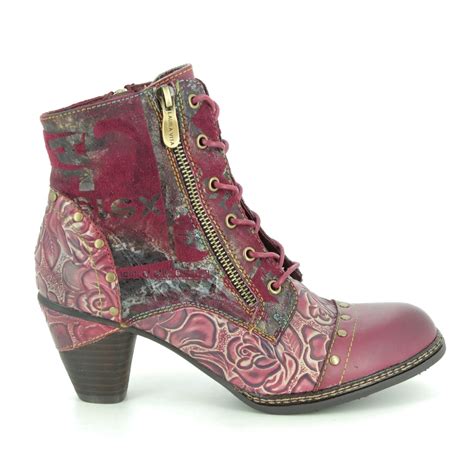 Laura Vita Alcizeeo 12 9507 81 Wine Leather Ankle Boots