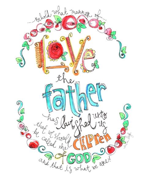 art by erin leigh sunday scripture art behold what manner of love the father has lavished unto