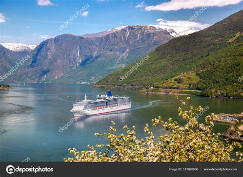 Cruise Ship In Fjord Flam Norway Stock Editorial Photo © Samot