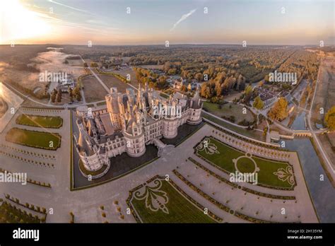 France Loire Valley Loir Et Cher 41 Castle Of Chambord Aerial