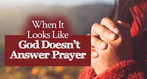 When It Looks Like God Doesnt Answer Prayer From His Presence