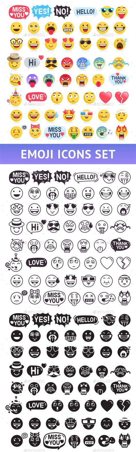 Emoji Symbols Icons Set Emoji Symbols Icon Set Icon