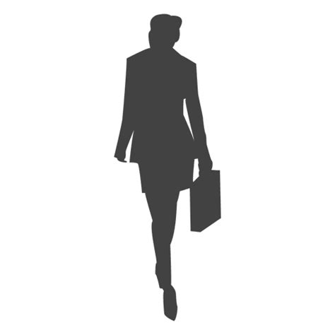 Businesswoman Walking Back Silhouette Transparent Png And Svg Vector File