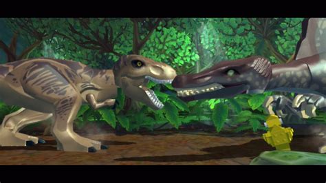 Lego Jurassic World Ps Vita3dsmobile Spinosaurus Vs T Rex Youtube