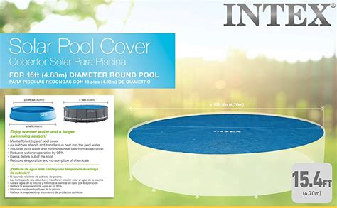 Intex 28014e Solar Pool Cover For 16ft Round Easy Set And