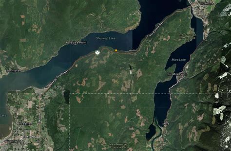 Wildfire Burning Near Trans Canada Highway Between Salmon Arm And