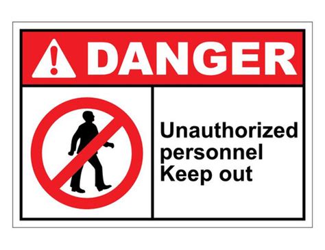Ansi Danger Unauthorized Persons Keep Out
