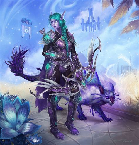 Void Elf Huntress By Oxanaresh On Deviantart Mundo De Warcraft