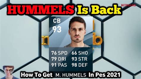 Smokepatch21 v3, pes 2021 patch, sp21 v3, smokepatch download, pes 2021 option file, pes 2021 are you going to add real faces of players, for example marco reus and mats hummels from borussia dortmund? Signing MATS HUMMELS in Pes 2021 | Training And Max Level Stats 🔥 - YouTube