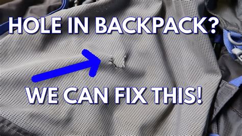 Diy Backpack Repair Hole In Mesh Pocket Youtube