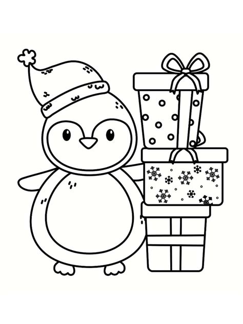 Coloriage Pingouin De Noël 40 Dessins à Imprimer Gratuitement