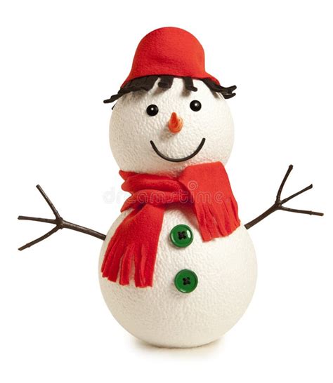 Happy Snowman Isolated Stock Photo Image Of Christmas 64744670