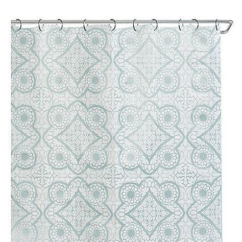 Morocco Inch X Inch Peva Shower Curtain In White Shower Curtain