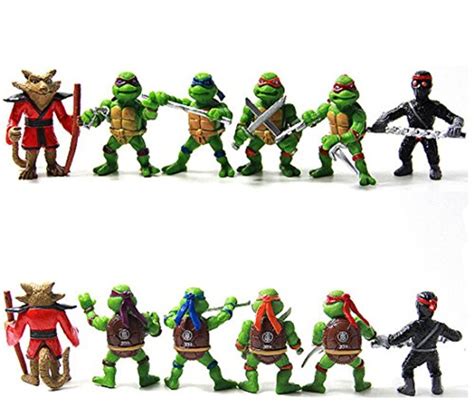 Small 6 Pcs Teenage Mutant Ninja Turtles Figures Toys Action Set Tmnt