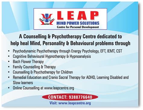 Leap Mind Power Solutions Psychotherapy Centre In Kannur India