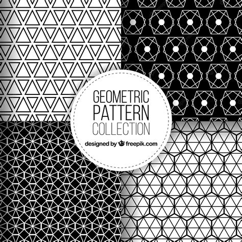 Free Vector Beautiful Geometric Patterns Set