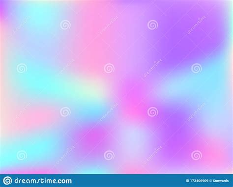 Blurred Hologram Texture Gradient Wallpaper Cartoon Vector