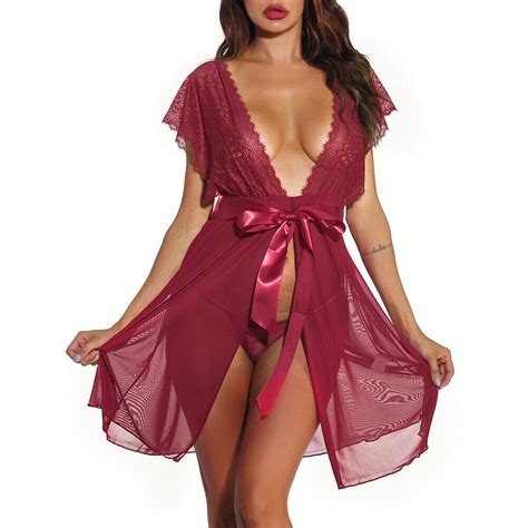Plus Size Sexy Robe Lingerie For Women Sleepwear Bathrobe Etsy