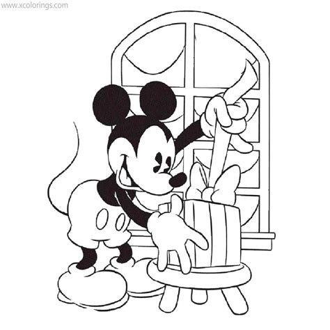 Disney Mickey Christmas Coloring Pages