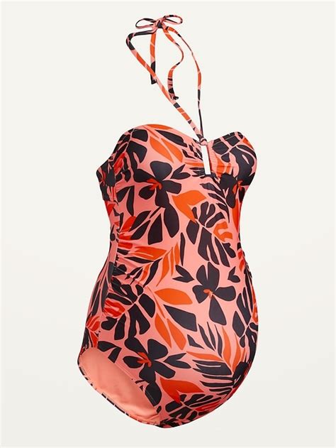 Maternity Halter One Piece Swimsuit Old Navy
