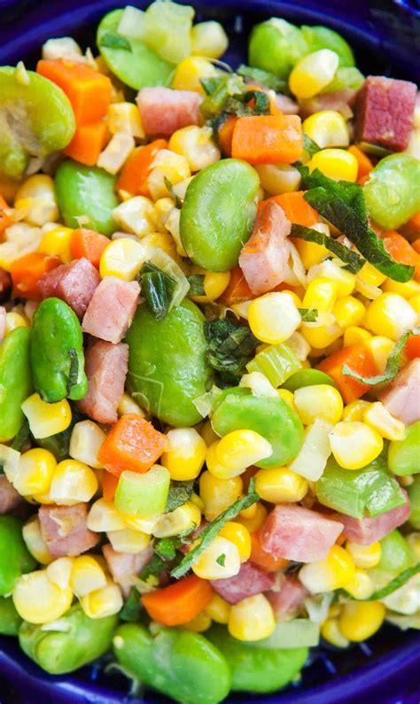 Fava Beans And Ham Are The Special Guest Stars In This Spring Succotash Recipe Succotash