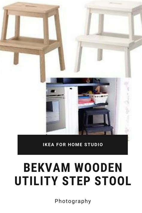 Bekvam Wooden Utility Step Stool For Home Photography Studio Step