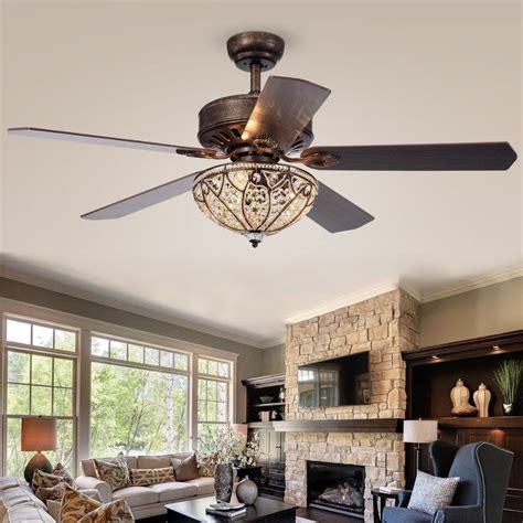 Check spelling or type a new query. Gliska 52-Inch 5-Blade Rustic Bronze Lighted Ceiling Fans ...