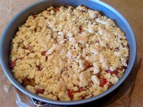 Rezept fur rhabarber blechkuchen mit vanillepudding. Wunderbarer Rhabarber- Pudding- Kuchen mit Streusel ...