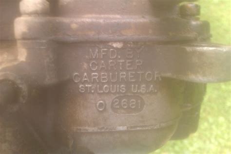 Carter Carb Identification Jeep Enthusiast Forums