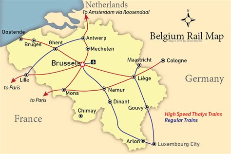 Belgium Rail Map 