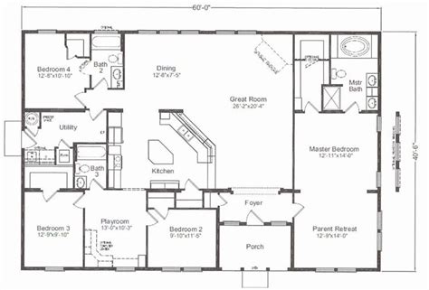 Top 4 Concept Of 40x60 Barndominium Floor Plans Pole Barn House Plans