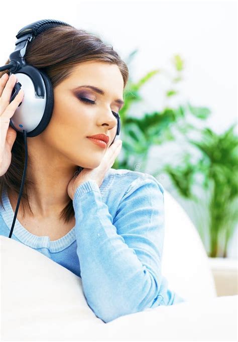 Teenager Girl Listening Music Stock Photo Image Of Natural Home