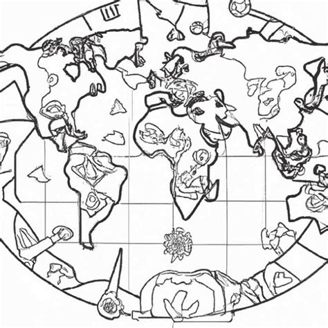 35 Desenhos De Mapa Mundi Para Imprimir E Colorirpintar
