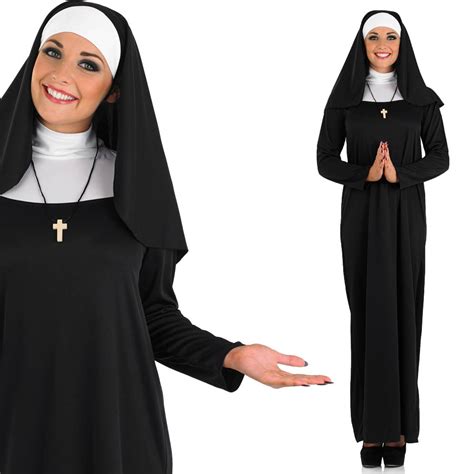Religious Fancy Dress Costume Mens Monk Cardinal Ladies Nun